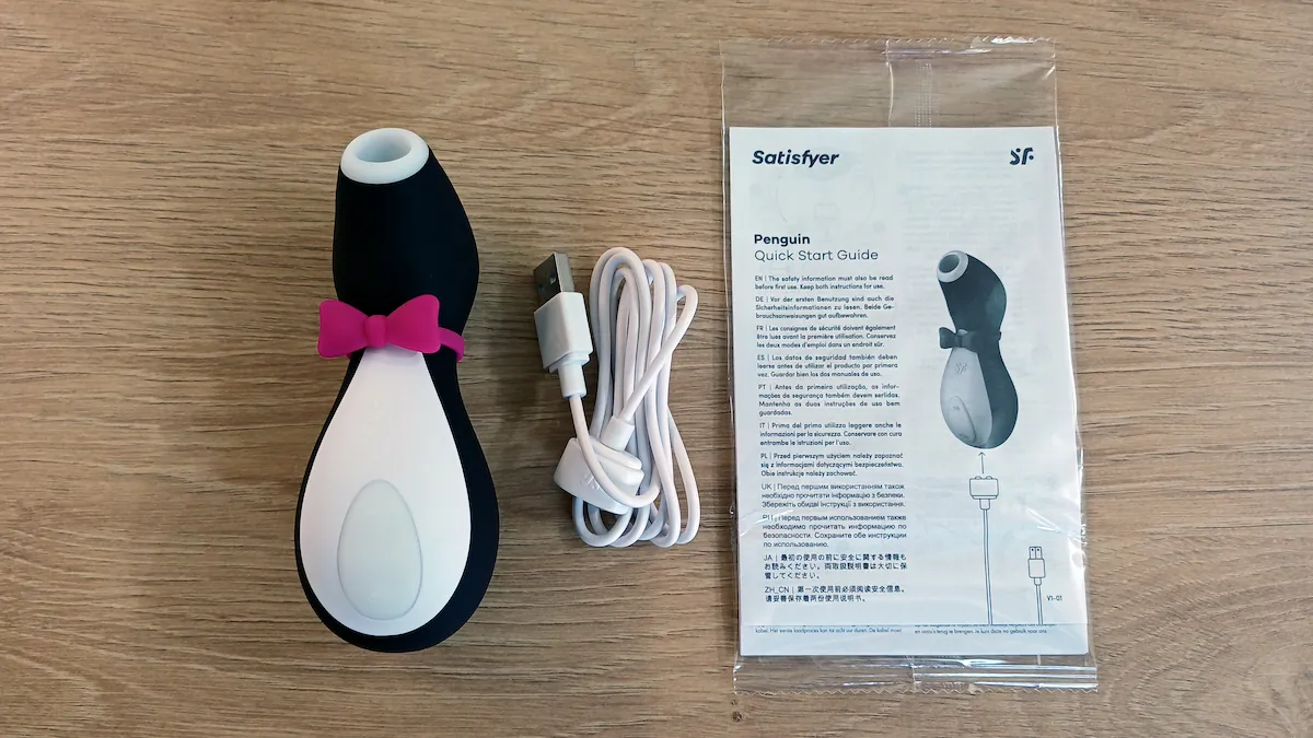 Contenu de la boîte du Satisfyer Penguin